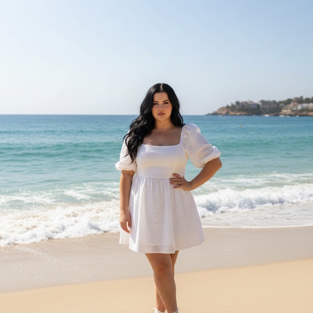 A New Day White Eyelet women's  Dress